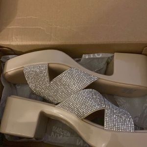 Steve Madden sandals, color:nude, size:10